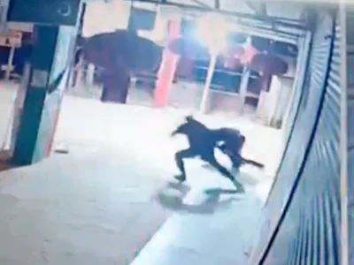 过分！凌晨5点，老挝小贼持枪入室，盗窃乌多姆赛华人手机商店