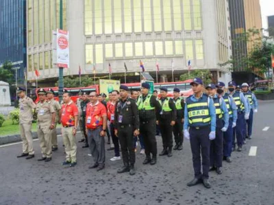 金边警方维护金界秩序，确保东运会安全