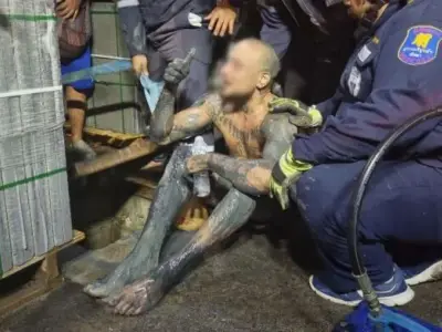 掉入深坑！美国游客被困芭堤雅下水道4小时后终于获救！