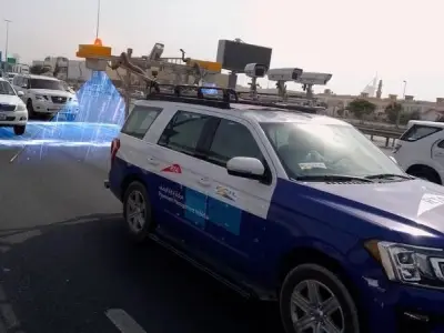 迪拜使用激光技术进行道路维修