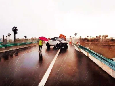 雨季来临，金港高速提醒司机减速行驶