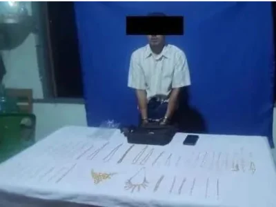 缅甸一男子持假枪抢金铺，已被抓捕归案