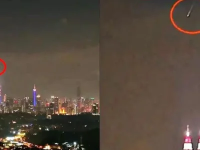 国庆前夕拍到不明发光体，男子：UFO降落大马？