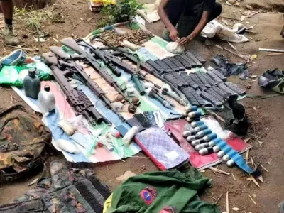 克钦邦拉咱附近，克钦军伏击缅军运粮车队，缅军2人阵亡，5人被俘